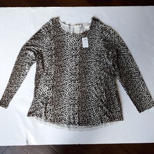 Chico's 3 animal print sweater. NWT